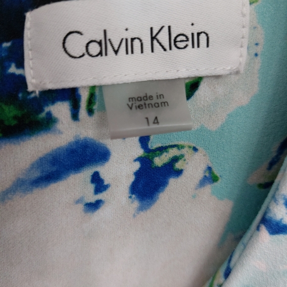 Calvin Klein Floral Dress 14 NWOT - Picture 3 of 5